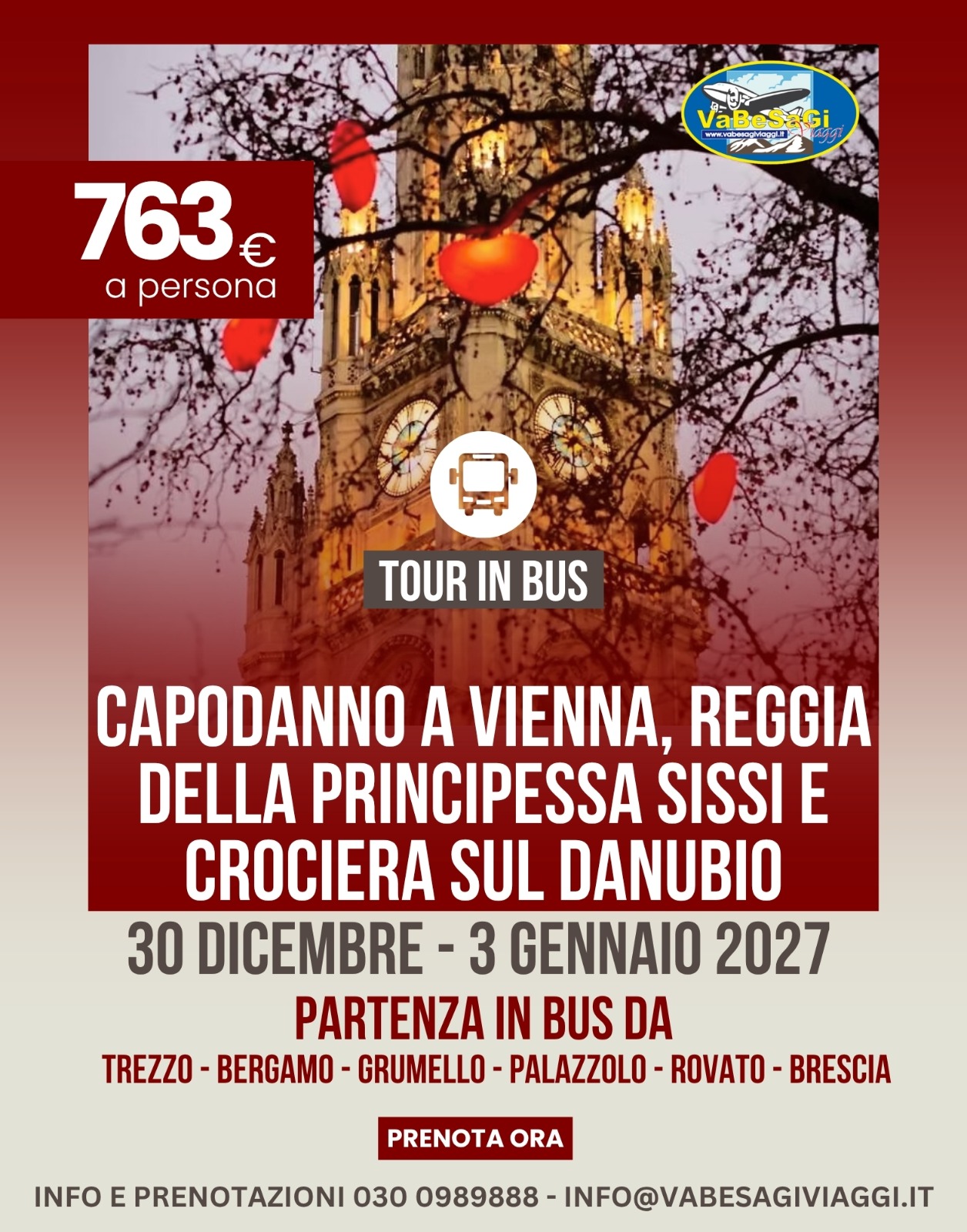 Capodanno a Vienna - Reggia della Principessa Sissi e Crociera sul Danubio