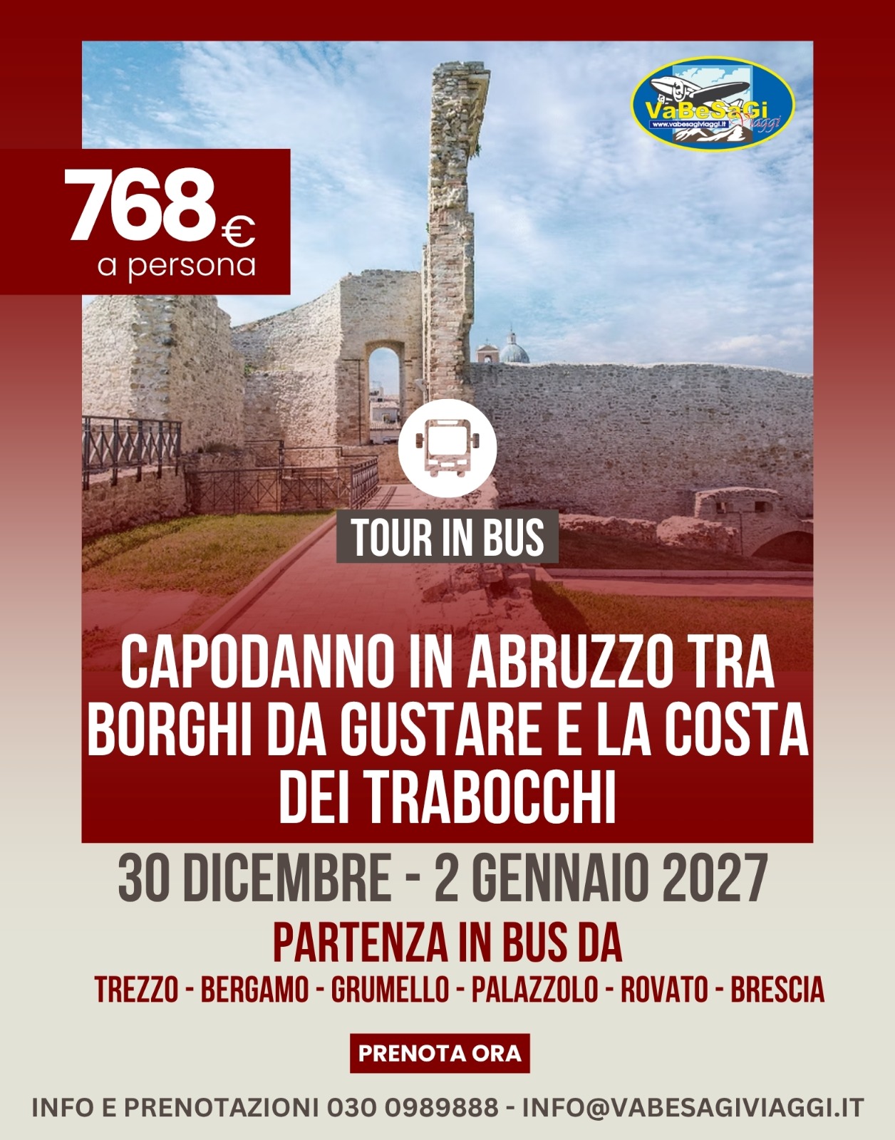 Capodanno in Abruzzo - Borghi da gustare e la Costa dei Trabocchi